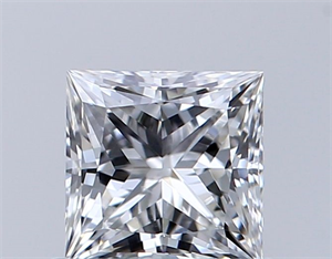 Picture of Natural Diamond 0.50 Carats, Princess with  Cut, F Color, SI1 Clarity and Certified by GIA