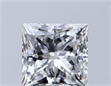 Natural Diamond 0.50 Carats, Princess with  Cut, F Color, SI1 Clarity and Certified by GIA