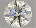 Natural Diamond 1.80 Carats, Round with Excellent Cut, L Color, SI2 Clarity and Certified by IGI