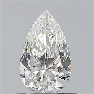 Picture of Natural Diamond 0.57 Carats, Pear with  Cut, F Color, VVS2 Clarity and Certified by GIA