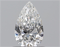 Natural Diamond 0.50 Carats, Pear with  Cut, E Color, IF Clarity and Certified by GIA