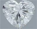 Natural Diamond 0.50 Carats, Heart with  Cut, H Color, VVS2 Clarity and Certified by IGI