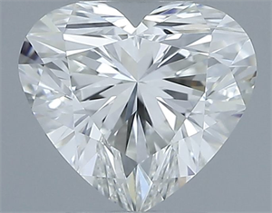 Picture of Natural Diamond 0.50 Carats, Heart with  Cut, H Color, VVS2 Clarity and Certified by IGI