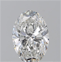 Natural Diamond 0.70 Carats, Oval with  Cut, G Color, VS2 Clarity and Certified by GIA