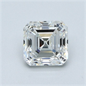Natural Diamond 1.00 Carats, Asscher with  Cut, F Color, VS2 Clarity and Certified by GIA