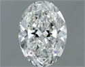 Natural Diamond 0.72 Carats, Oval with  Cut, H Color, VS1 Clarity and Certified by GIA