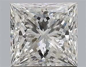 Picture of Natural Diamond 1.03 Carats, Princess with  Cut, H Color, SI1 Clarity and Certified by GIA