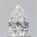 Natural Diamond 0.50 Carats, Pear with  Cut, D Color, VS2 Clarity and Certified by GIA