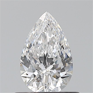 Picture of Natural Diamond 0.50 Carats, Pear with  Cut, D Color, VS2 Clarity and Certified by GIA