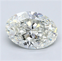 Natural Diamond 4.01 Carats, Oval with  Cut, I Color, SI1 Clarity and Certified by GIA
