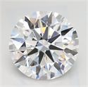 Lab Grown Diamond 2.08 Carats, Round with Ideal Cut, D Color, IF Clarity and Certified by IGI