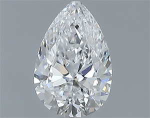 Picture of Natural Diamond 0.40 Carats, Pear with  Cut, D Color, VS2 Clarity and Certified by GIA