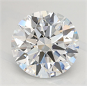 Lab Grown Diamond 2.00 Carats, Round with Ideal Cut, D Color, VVS1 Clarity and Certified by IGI