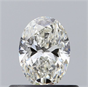 Natural Diamond 0.44 Carats, Oval with  Cut, H Color, VVS1 Clarity and Certified by GIA