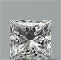 Natural Diamond 0.51 Carats, Princess with  Cut, G Color, VVS1 Clarity and Certified by GIA