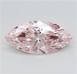 Picture of Lab Grown Diamond 1.33 Carats, Marquise with  Cut, Fancy Intense Pink Color, IF Clarity and Certified by IGI
