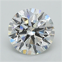 Lab Grown Diamond 1.33 Carats, Round with Ideal Cut, D Color, VS2 Clarity and Certified by IGI