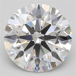 Picture of Lab Grown Diamond 3.59 Carats, Round with Excellent Cut, D Color, IF Clarity and Certified by GIA