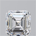 Natural Diamond 0.90 Carats, Asscher with  Cut, E Color, VVS1 Clarity and Certified by GIA