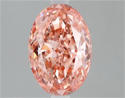 Picture of Lab Grown Diamond 1.78 Carats, Oval with  Cut, Fancy Vivid Pink Color, VVS2 Clarity and Certified by IGI