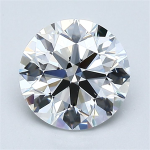 Picture of Natural Diamond 1.57 Carats, Round with Excellent Cut, E Color, VS2 Clarity and Certified by GIA