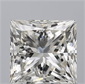 Natural Diamond 0.90 Carats, Princess with  Cut, G Color, VVS2 Clarity and Certified by IGI