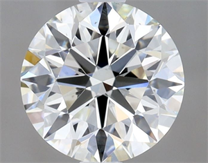 Picture of Natural Diamond 0.90 Carats, Round with Excellent Cut, J Color, VS2 Clarity and Certified by GIA