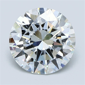 Picture of Natural Diamond 2.50 Carats, Round with Excellent Cut, G Color, VVS2 Clarity and Certified by GIA