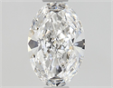Natural Diamond 0.52 Carats, Oval with  Cut, D Color, VS2 Clarity and Certified by GIA