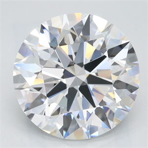 Picture of Lab Grown Diamond 3.16 Carats, Round with Ideal Cut, D Color, IF Clarity and Certified by IGI