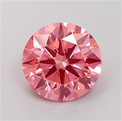 Picture of Lab Grown Diamond 3.23 Carats, Round with Ideal Cut, Fancy Vivid Pink Color, VS1 Clarity and Certified by IGI