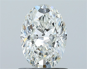 Picture of Natural Diamond 0.90 Carats, Oval with  Cut, H Color, SI2 Clarity and Certified by GIA