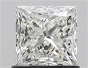 Natural Diamond 1.01 Carats, Princess with  Cut, I Color, SI1 Clarity and Certified by GIA