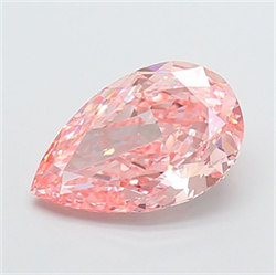 Picture of Lab Grown Diamond 2.27 Carats, Pear with  Cut, Fancy Vivid Pink Color, VVS2 Clarity and Certified by IGI