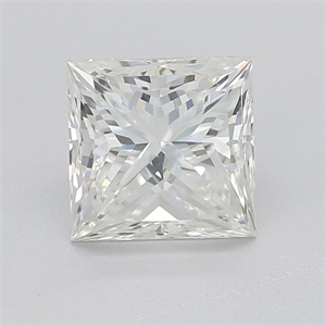 Picture of Natural Diamond 1.02 Carats, Princess with  Cut, J Color, VS1 Clarity and Certified by GIA