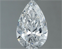 Diamante Natural 0.53 quilates, De pera , Color E, claridad SI1 y certificado GIA