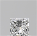 Natural Diamond 0.50 Carats, Princess with  Cut, F Color, VVS2 Clarity and Certified by GIA