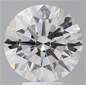 Lab Grown Diamond 5.54 Carats, Round with Ideal Cut, F Color, VVS2 Clarity and Certified by IGI
