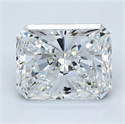 Natural Diamond 2.11 Carats, Radiant with  Cut, E Color, I1 Clarity and Certified by GIA