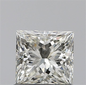 Picture of Natural Diamond 0.80 Carats, Princess with  Cut, I Color, IF Clarity and Certified by IGI