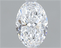 Natural Diamond 0.45 Carats, Oval with  Cut, D Color, VVS1 Clarity and Certified by GIA