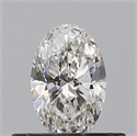 Natural Diamond 0.40 Carats, Oval with  Cut, H Color, VVS2 Clarity and Certified by GIA
