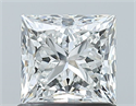 Natural Diamond 1.01 Carats, Princess with  Cut, F Color, VS1 Clarity and Certified by GIA