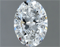 Natural Diamond 0.90 Carats, Oval with  Cut, E Color, VS2 Clarity and Certified by GIA