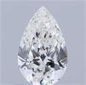 Natural Diamond 0.53 Carats, Pear with  Cut, F Color, VS1 Clarity and Certified by IGI