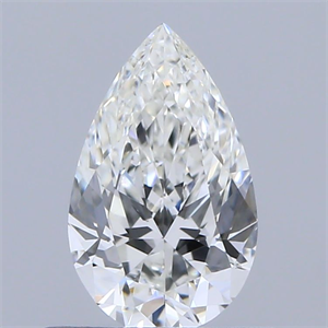 Picture of Natural Diamond 0.53 Carats, Pear with  Cut, F Color, VS1 Clarity and Certified by IGI