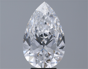Picture of Natural Diamond 5.02 Carats, Pear with  Cut, D Color, FL Clarity and Certified by GIA