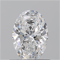 Natural Diamond 0.72 Carats, Oval with  Cut, D Color, SI1 Clarity and Certified by GIA