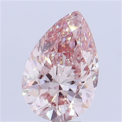 Picture of Lab Grown Diamond 5.16 Carats, Pear with  Cut, Fancy Intense Pink Color, VS2 Clarity and Certified by IGI