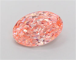 Picture of Lab Grown Diamond 4.60 Carats, Oval with  Cut, Fancy Vivid Pink Color, VS1 Clarity and Certified by IGI